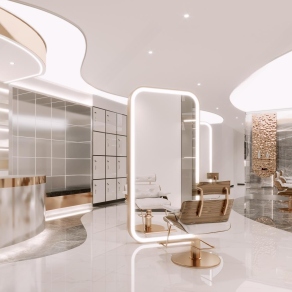 现代美发店3D模型下载